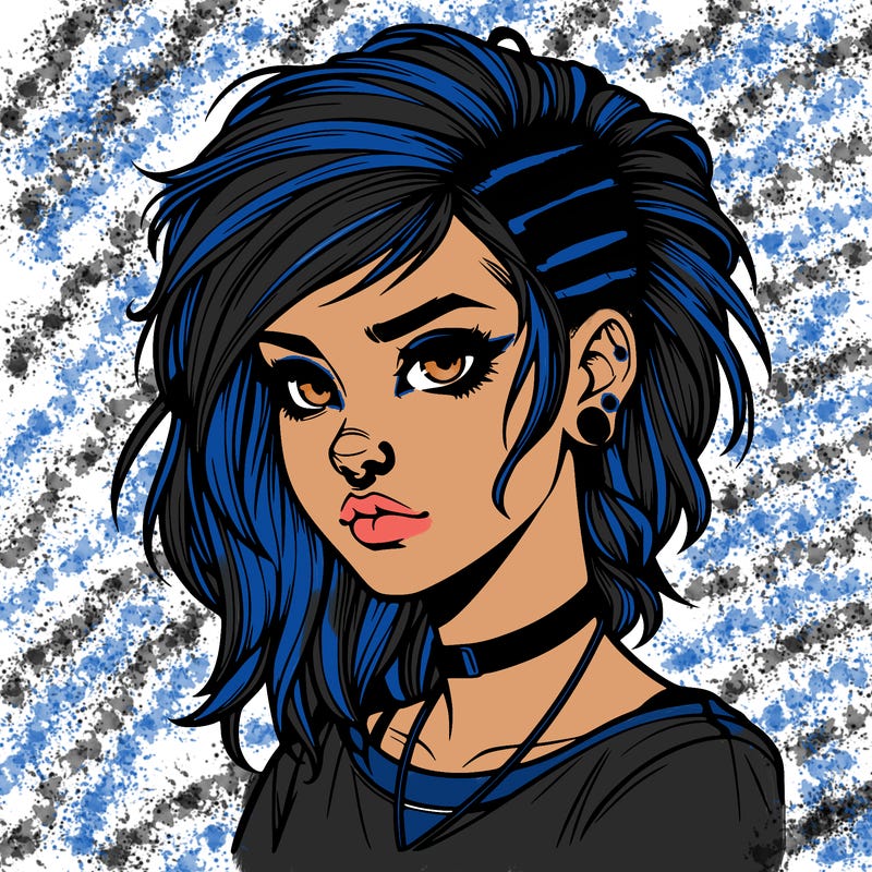 realistic punk style girl