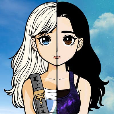 realistic girl split