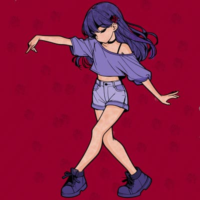 realistic girl danceing
