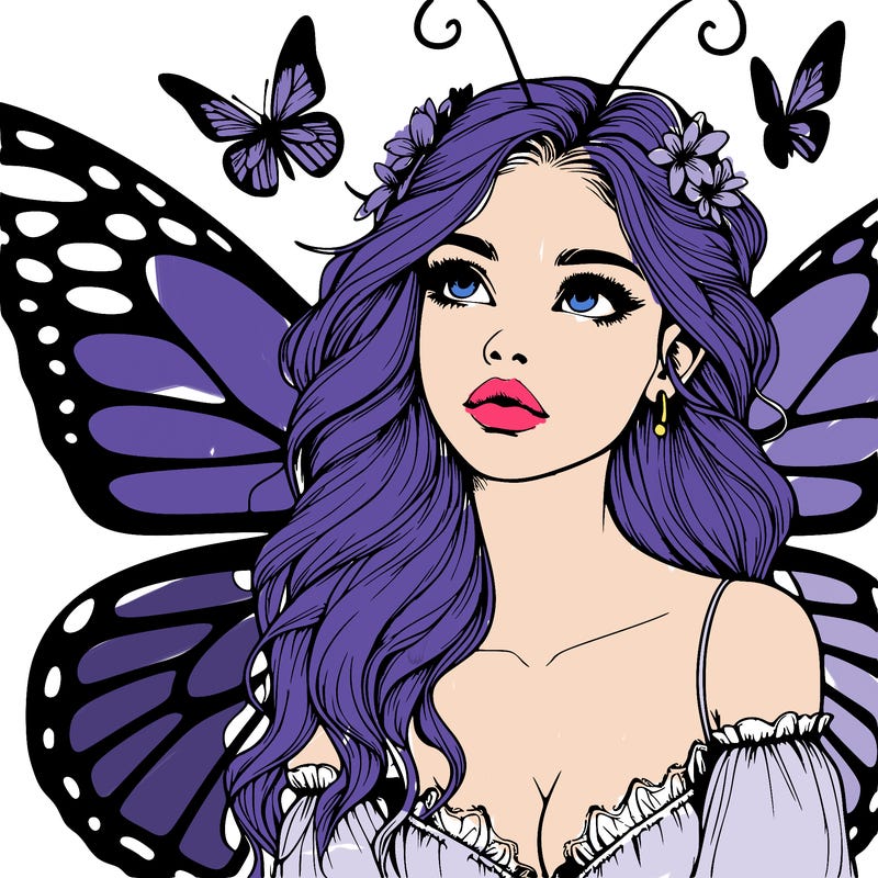 butterfly fairy realistic girl