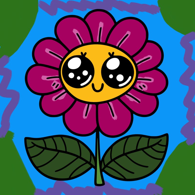 flower with eyes