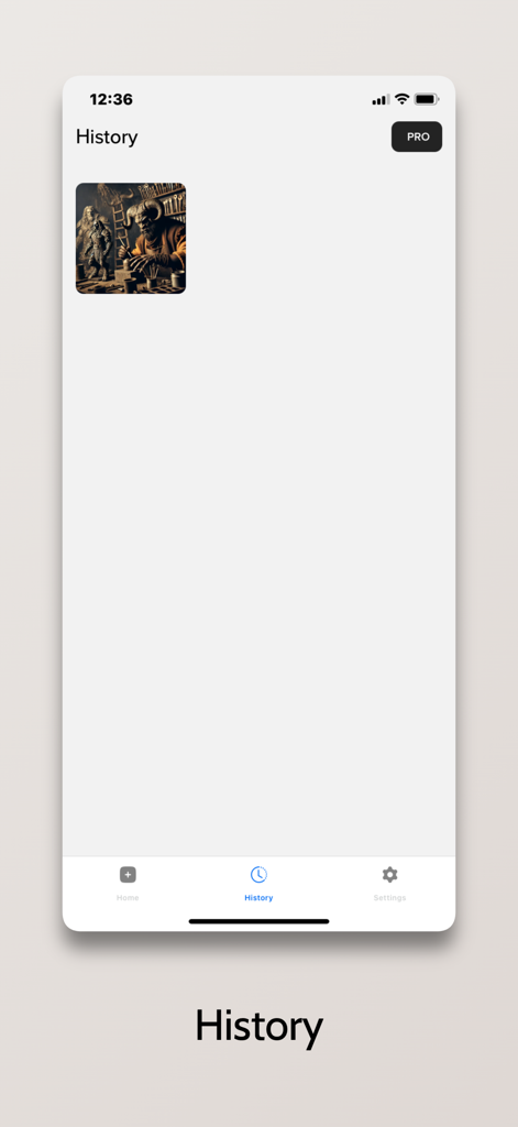 Before After Effect Collage - Screenshot of the History screen in the Before After Effect Collage app showing a list of past photo transformation projects