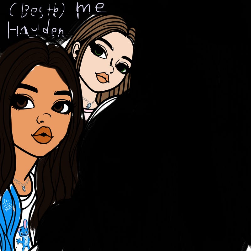 group of teen girls friends y2k up close in a selfie