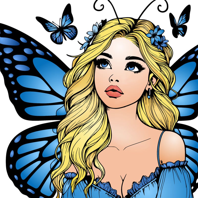 butterfly fairy realistic girl