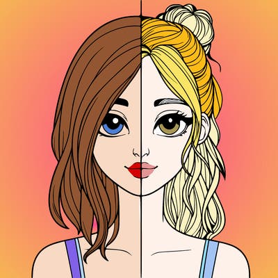 realistic girl split