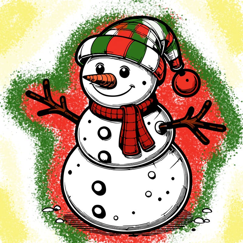 realistic christmas snowman