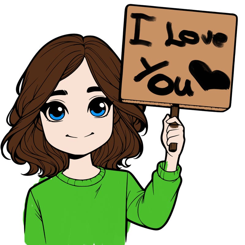 realistic girl holding up a sign