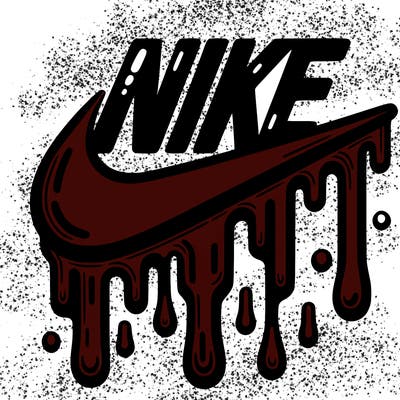 dripping nike logo