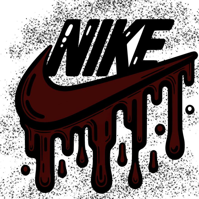 dripping nike logo