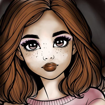 realistic girl whith cute eyes