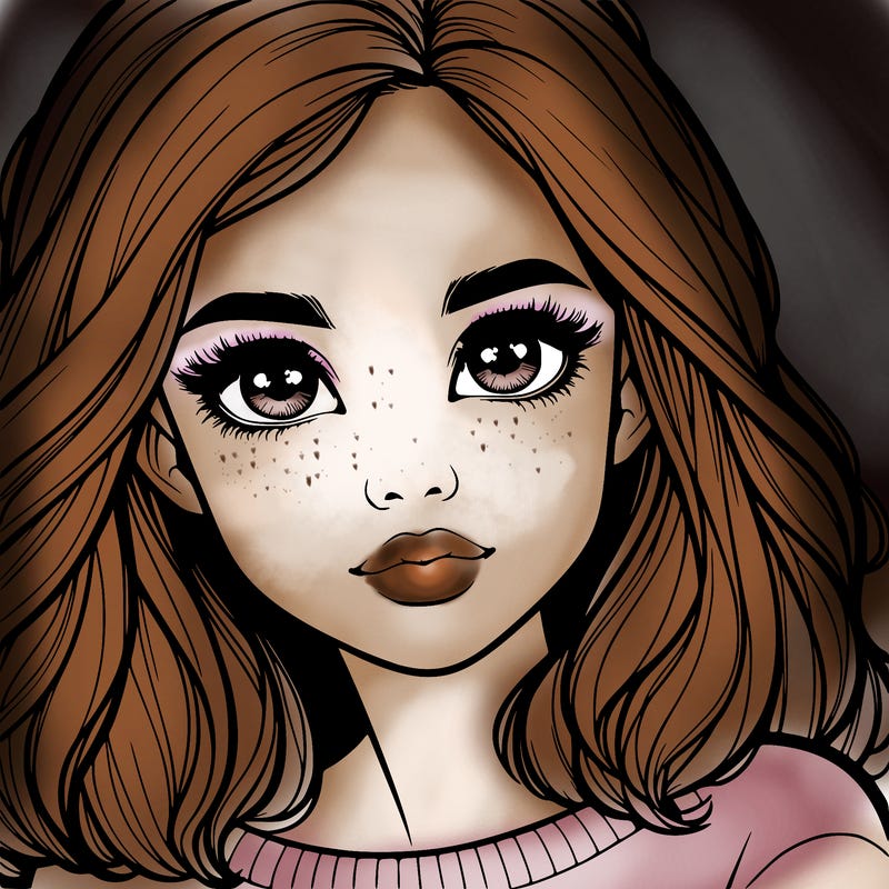 realistic girl whith cute eyes