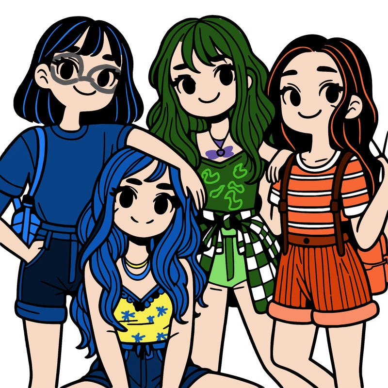 four girls best friends