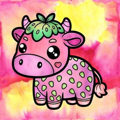 strawberry cow kawwi simple