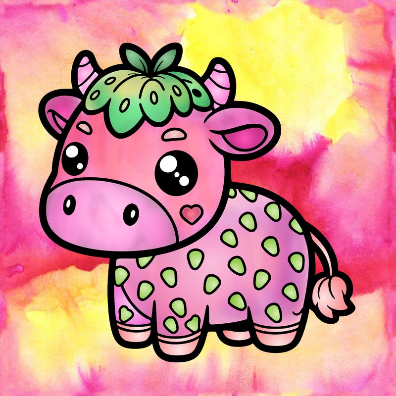 strawberry cow kawwi simple