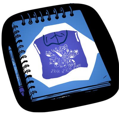 a blank sketch pad