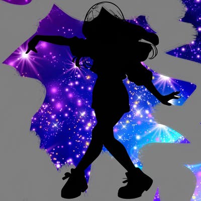 realistic girl danceing