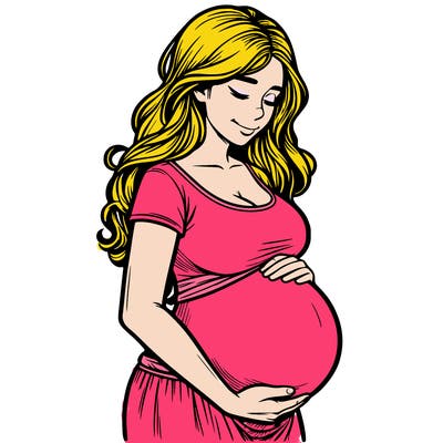 woman heavily pregnant realistic