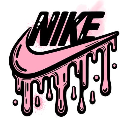 dripping nike logo