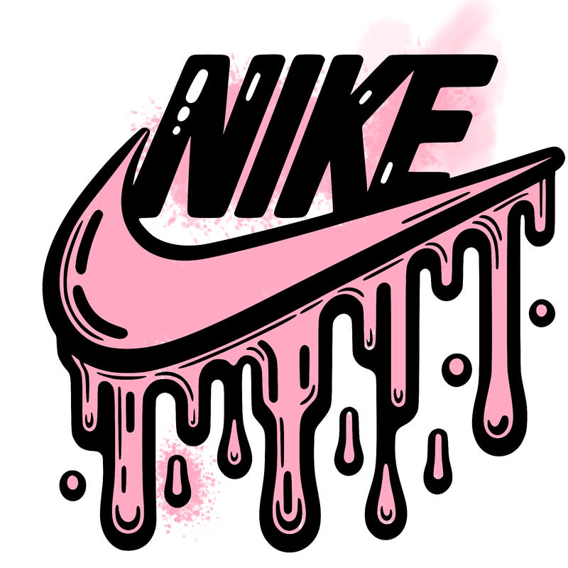 dripping nike logo