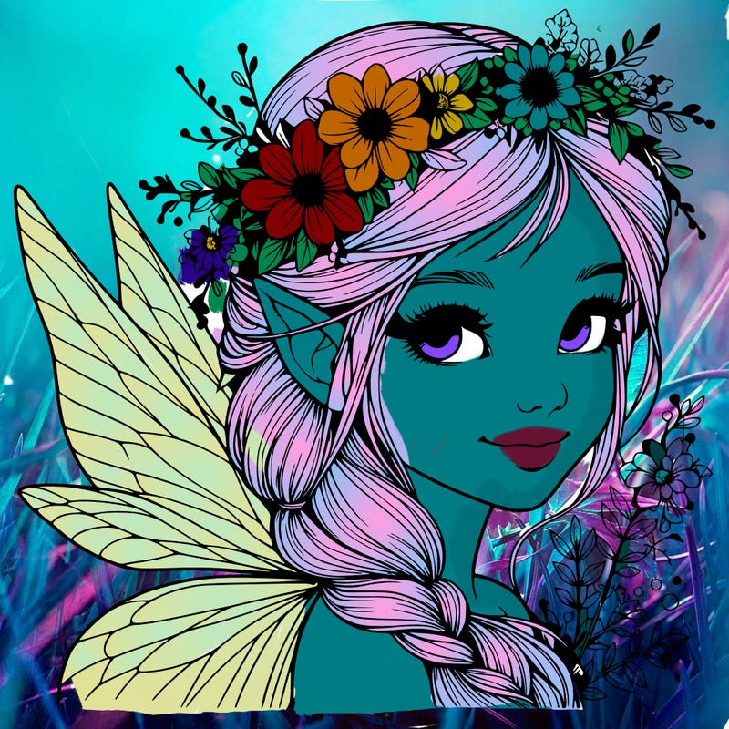 beautiful realistic fairy portrait