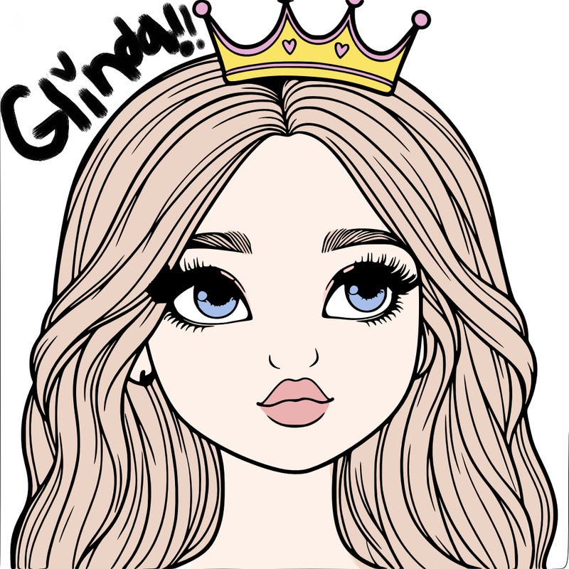 a realistic girl with a crown on