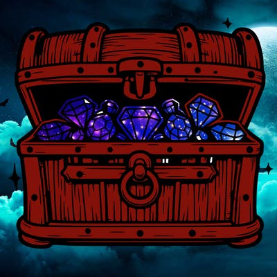 treasure chest with jewels