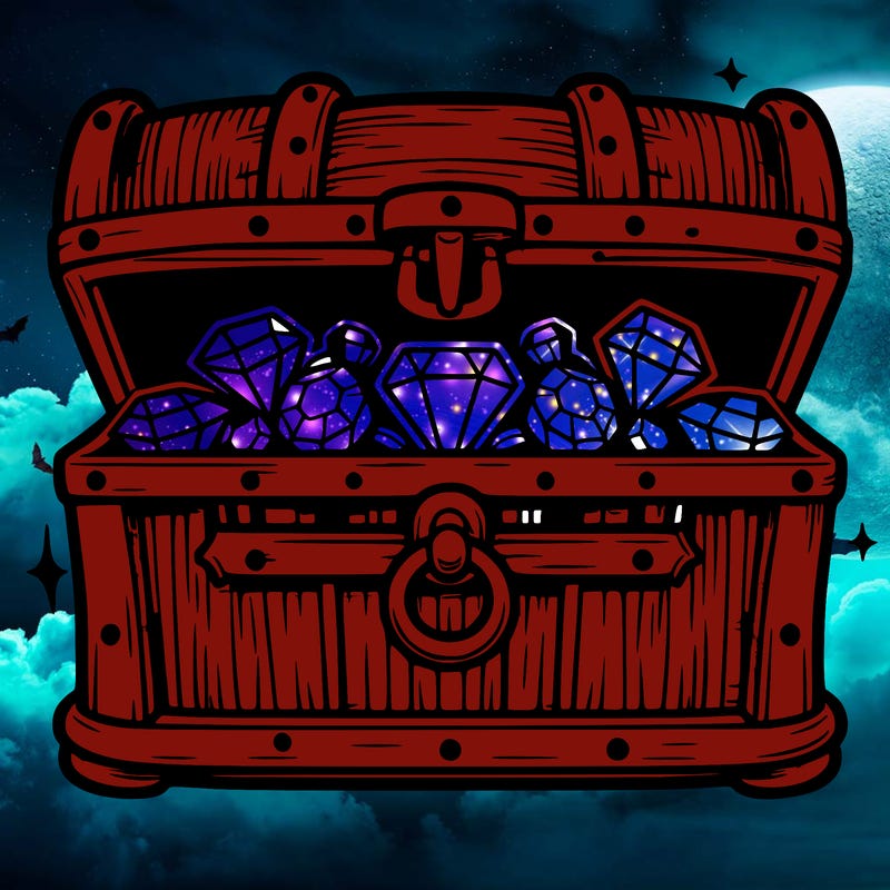 treasure chest with jewels