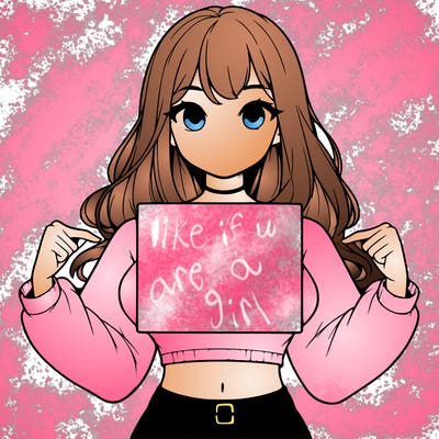 girl holding a blank sign in a long sleeve crop top