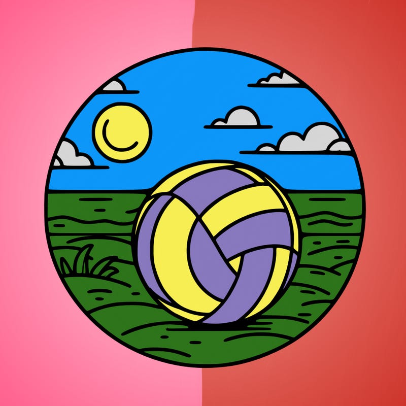 volleyball on a beach