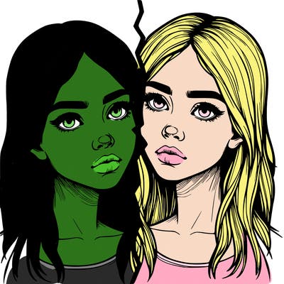 realistic girl split