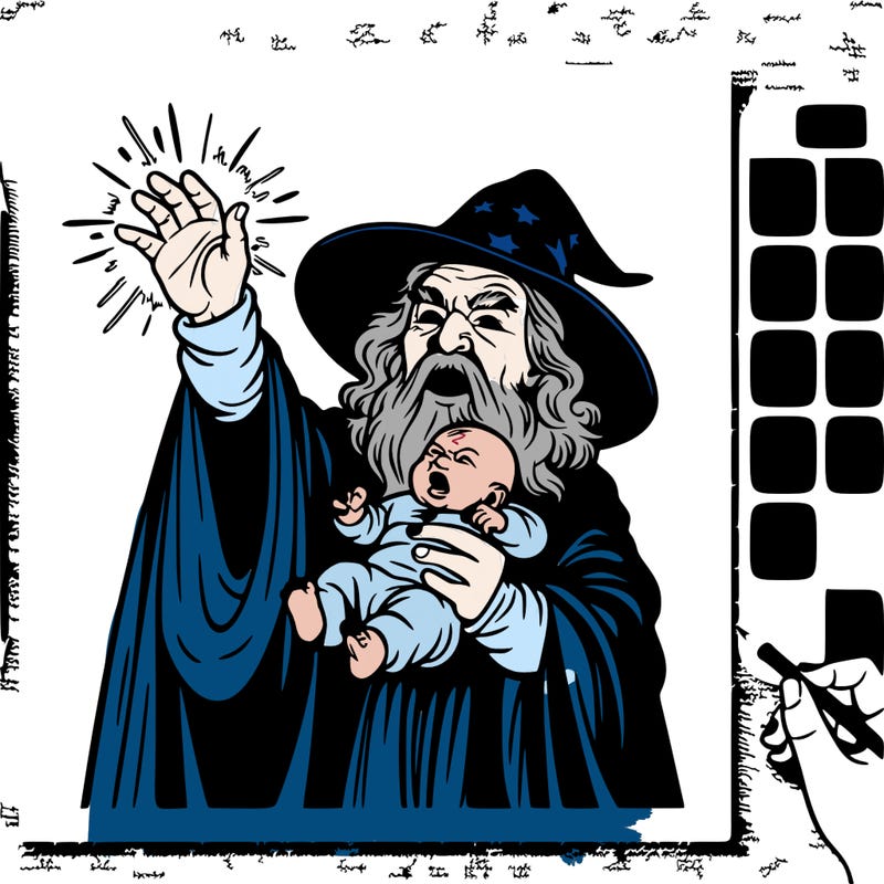 remus lupin holding fussing baby.