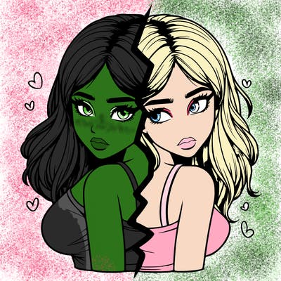 realistic girl split