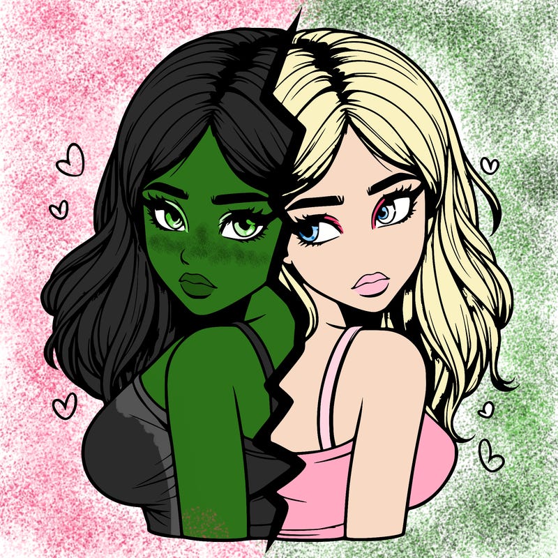 realistic girl split