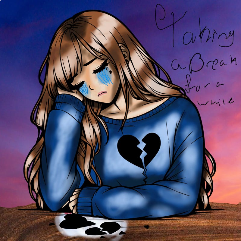 broken hearted girl realistic