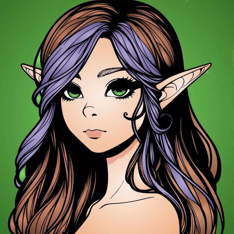 elf girl realistic dark fantasy