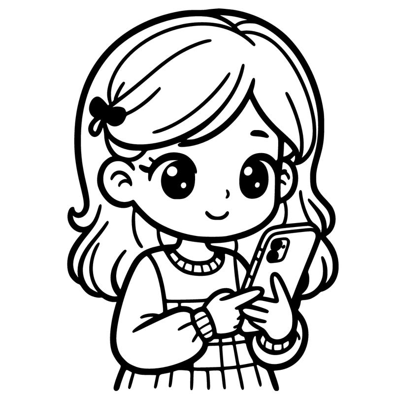 girl holding a phone