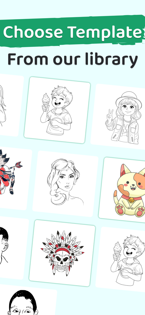 AR Drawing: Draw To Trace Art - A collection of sketches and templates for tracing in the AR Drawing app library including anime characters and animals.