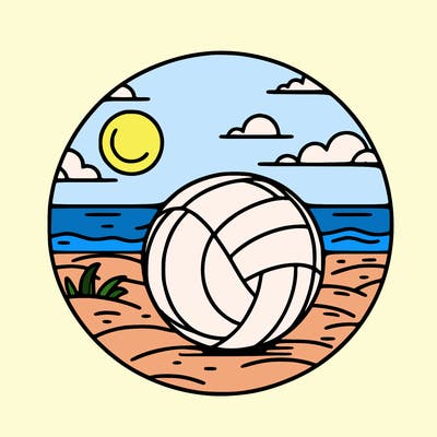 volleyball on a beach