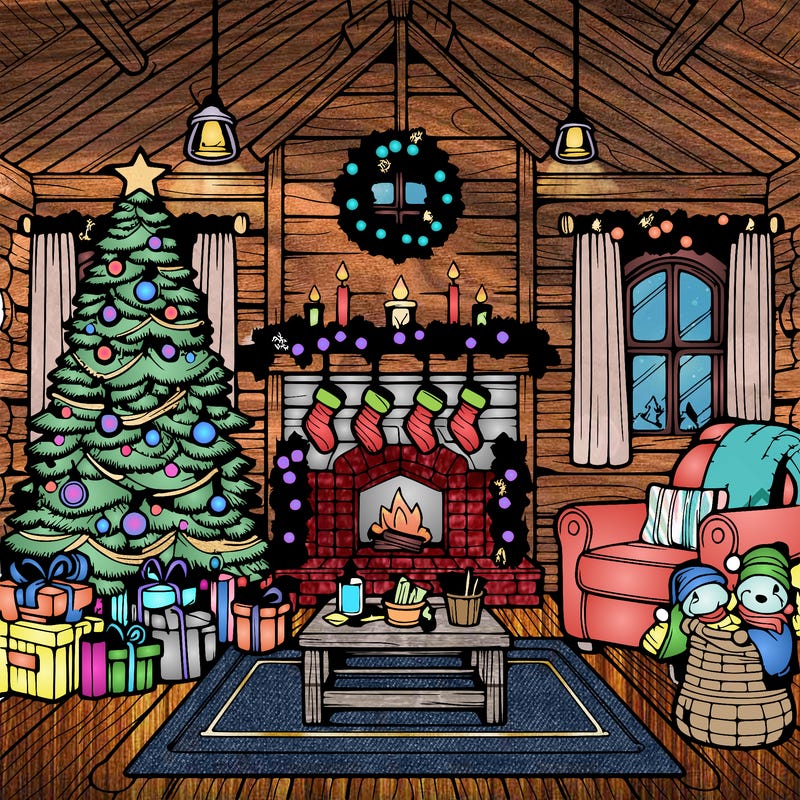 christmas house interior