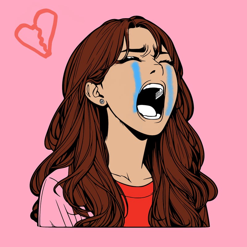 screaming realistic, girl