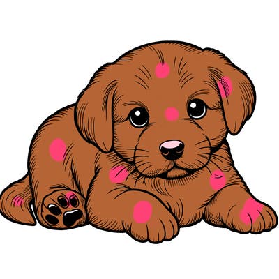 a cute realistic puppy