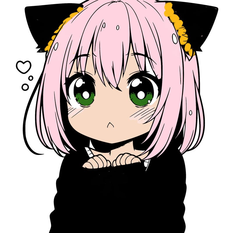 shy anime catgirl