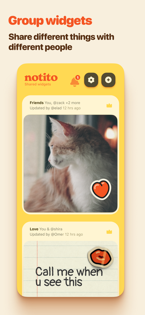 Notito - Group Widget - Social Networking App | MWM