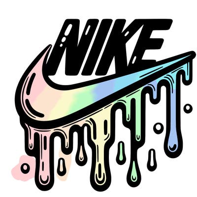 dripping nike logo
