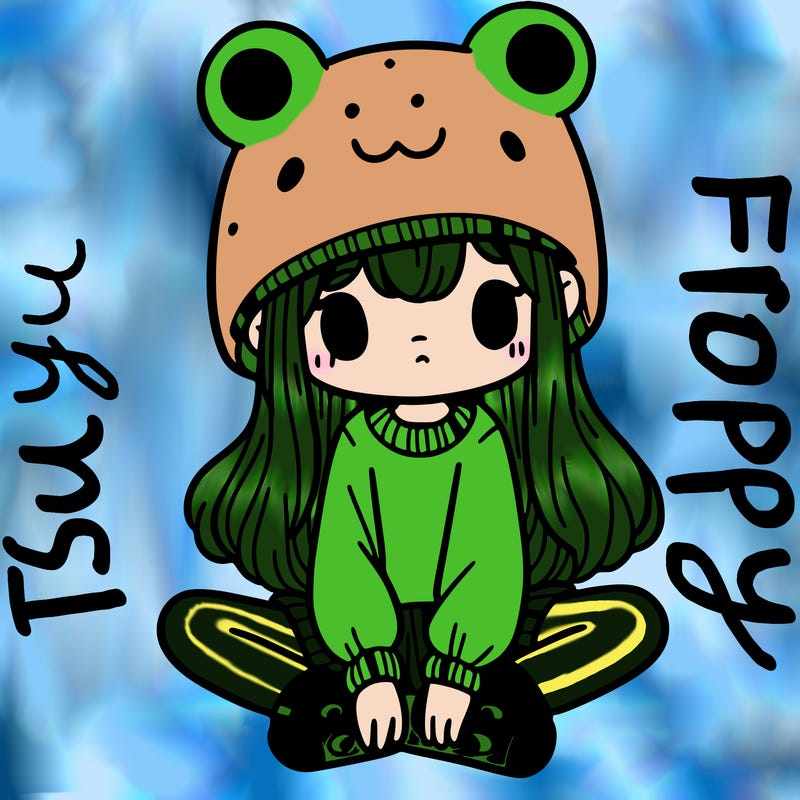 a girl wearing a frog hat and some frog socks