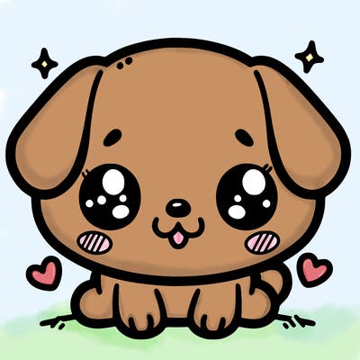 cute kawai puppy