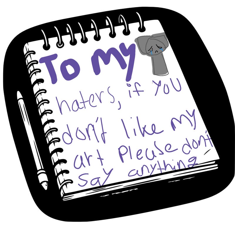 a blank sketch pad
