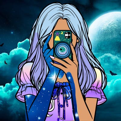 a realistic girl holding her phone taking pictures