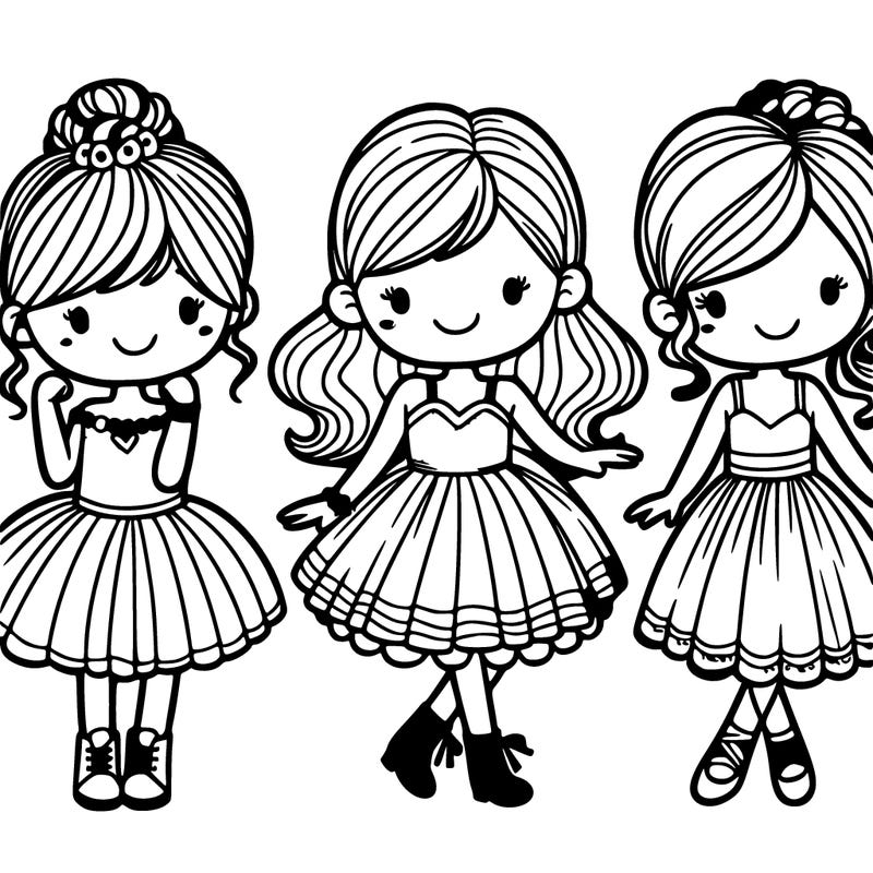 girls in party dresses