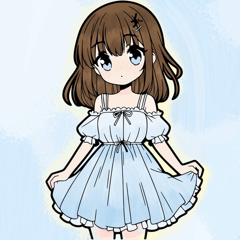 anime girl with dress